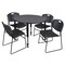 Regency Tables > Height Adjustable > Round Table & Chair Sets, 48 W, 48 L, 23-34 H, Grey TB48RNDGYAPBK44BK - alternate 1